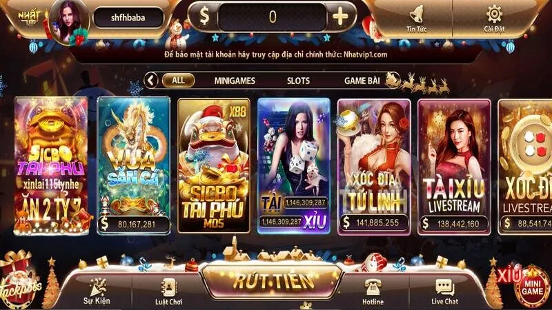 Nhatvip có sản phẩm đa dạng cho người chơi
